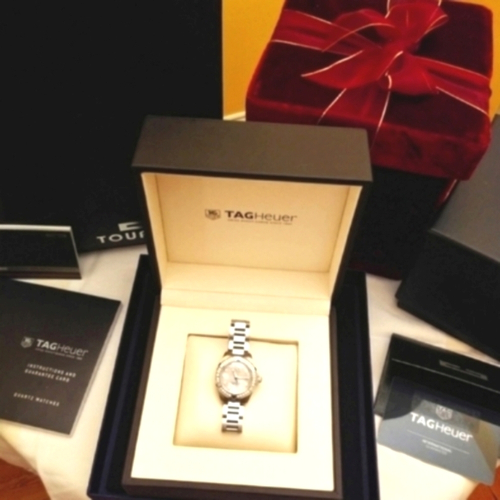 Tag Heuer Diamond Women's watch bezel Aquaracer Authentic Stunning - Picture 5 of 16